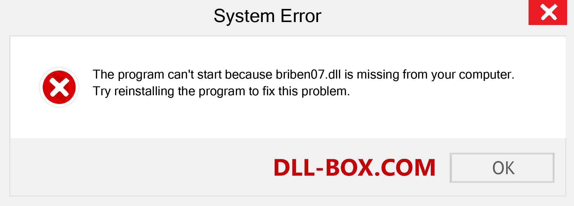  briben07.dll file is missing?. Download for Windows 7, 8, 10 - Fix  briben07 dll Missing Error on Windows, photos, images